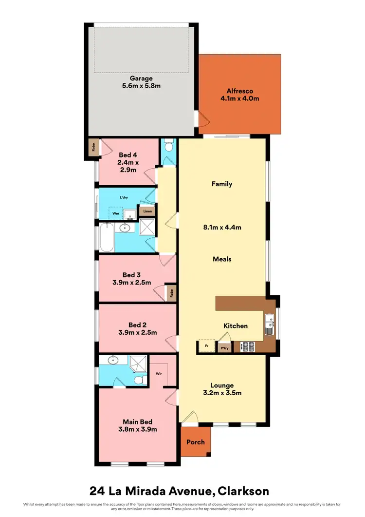 Floorplan of Homely house listing, 24 La Mirada Avenue, Clarkson WA 6030