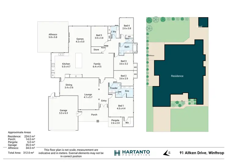Floorplan of Homely house listing, 91 Aitken Drive, Winthrop WA 6150
