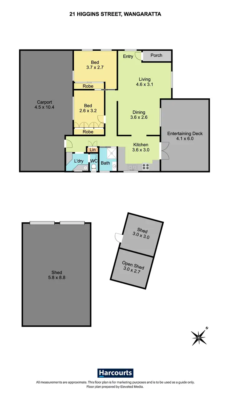Floorplan of Homely house listing, 21 Higgins Street, Wangaratta VIC 3677