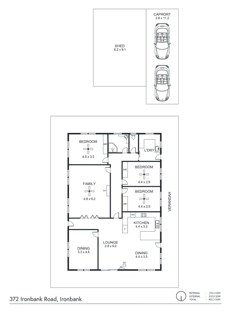 Floorplan of Homely house listing, 372 Ironbank Road, Ironbank SA 5153