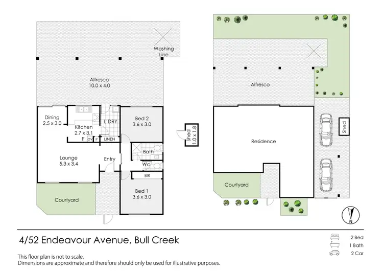 Floorplan of Homely villa listing, 4/52 Endeavour Avenue, Bull Creek WA 6149