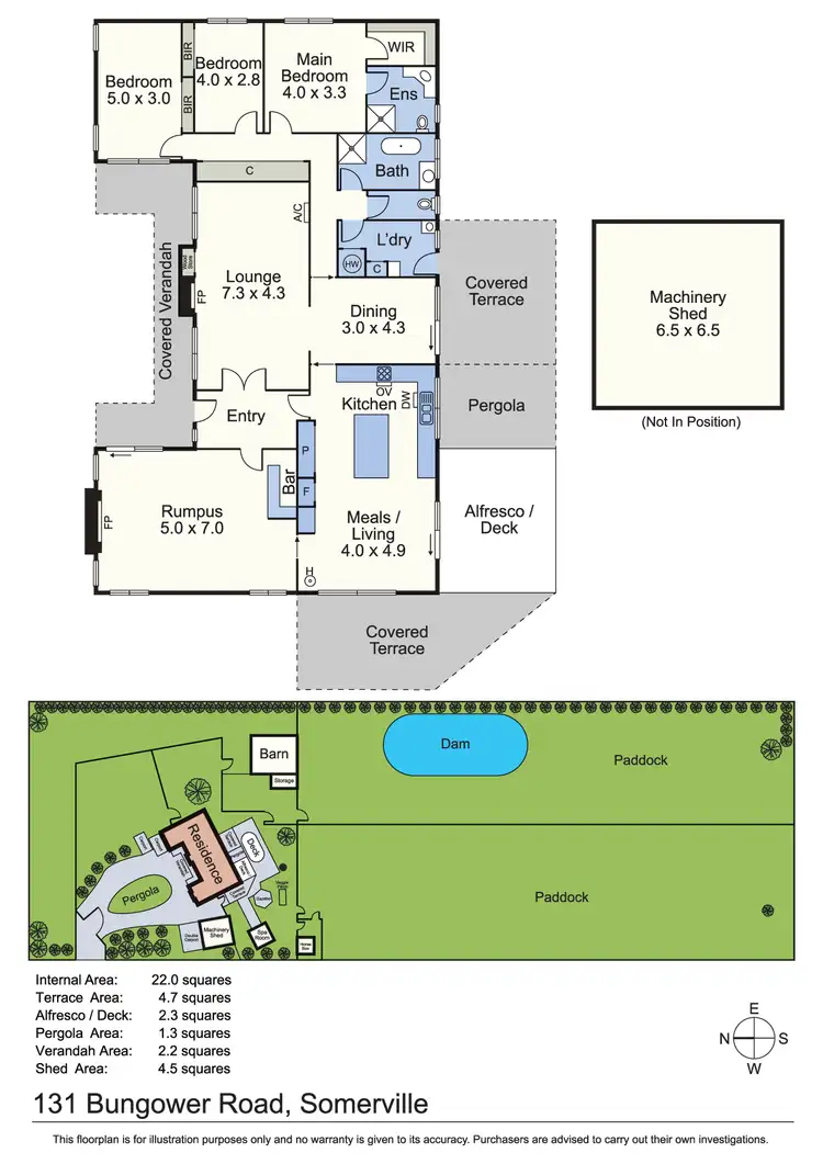 Floorplan of Homely rural property listing, 131 Bungower Road, Somerville VIC 3912