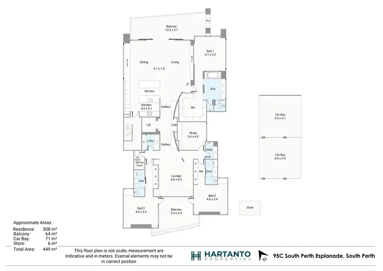 Floorplan of Homely apartment listing, 95C South Perth Esplanade, South Perth WA 6151