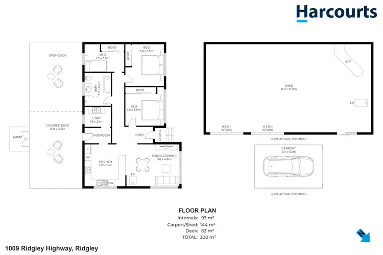 Floorplan of Homely house listing, 1009 Ridgley Highway, Ridgley TAS 7321