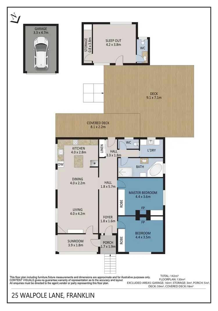 Floorplan of Homely house listing, 25 Walpole Lane, Franklin TAS 7113