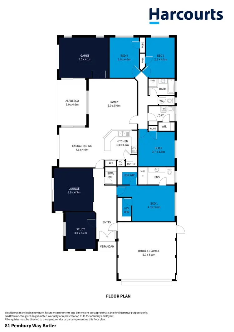 Floorplan of Homely house listing, 81 Pembury Way, Butler WA 6036