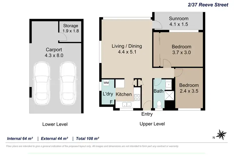 Floorplan of Homely unit listing, 2/37 Reeve Street, Clayfield QLD 4011