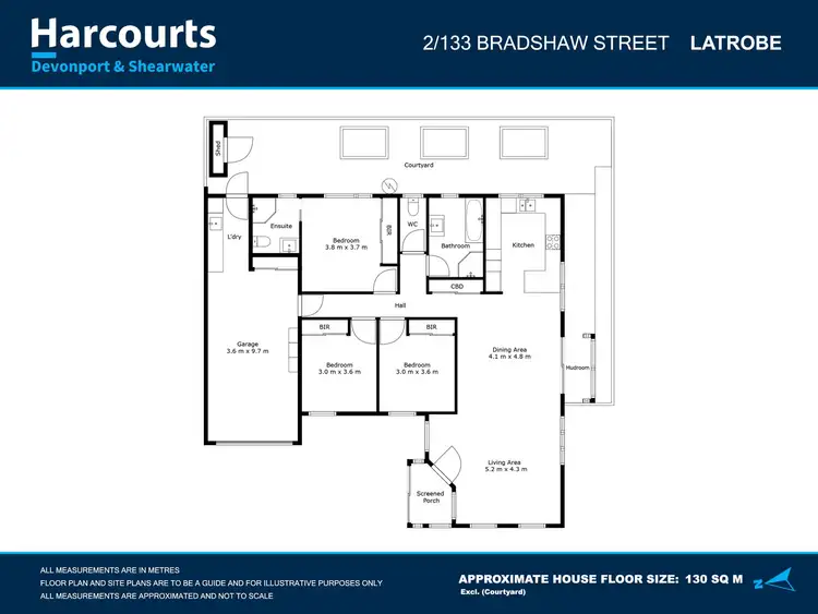 Floorplan of Homely unit listing, 2/133 Bradshaw Street, Latrobe TAS 7307