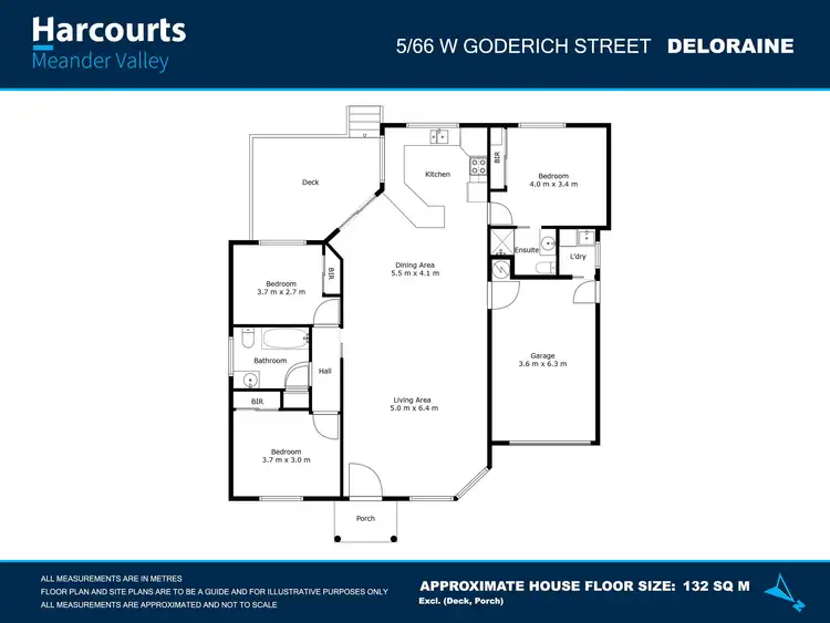 Floorplan of Homely unit listing, 5/66 West Goderich Street, Deloraine TAS 7304