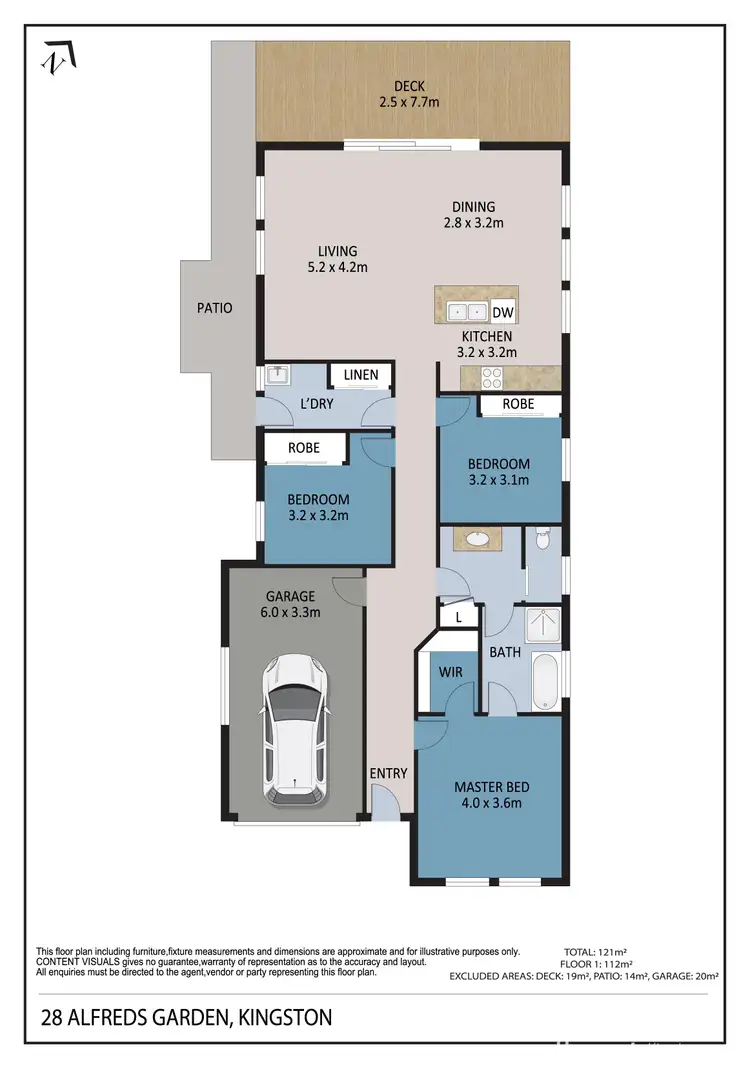 Floorplan of Homely house listing, 28 Alfreds Garden, Kingston TAS 7050
