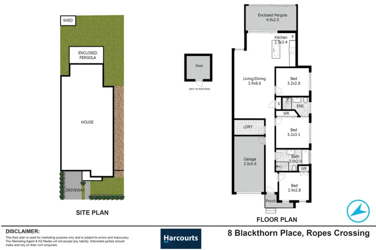 Floorplan of Homely house listing, 8 Blackthorn Place, Ropes Crossing NSW 2760