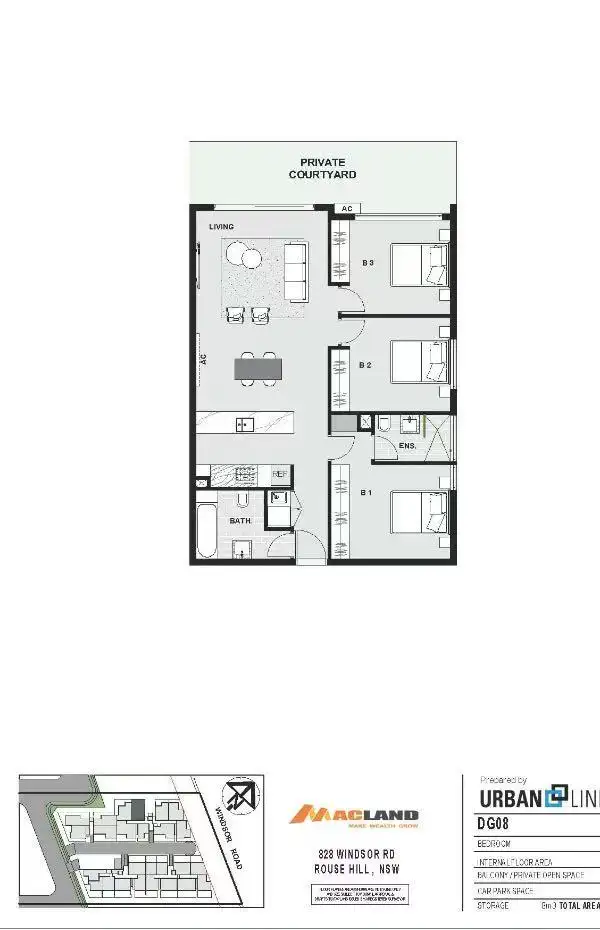 Floorplan of Homely apartment listing, DG08/1 Adonis Avenue, Rouse Hill NSW 2155