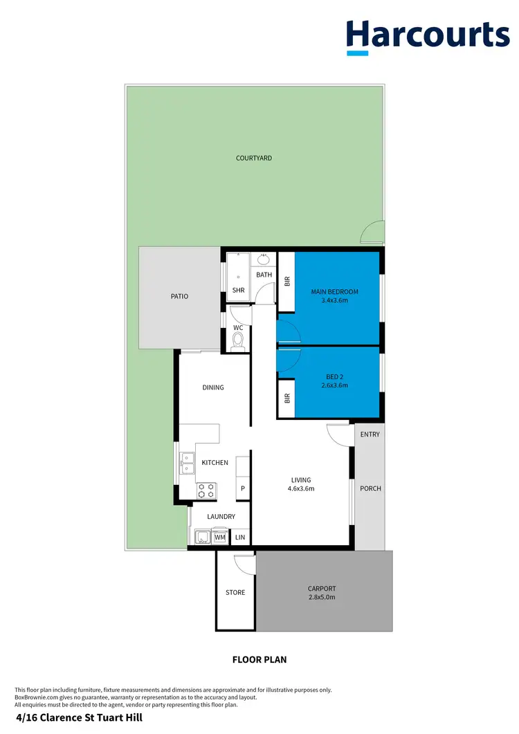 Floorplan of Homely villa listing, 4/16 Clarence Street, Tuart Hill WA 6060