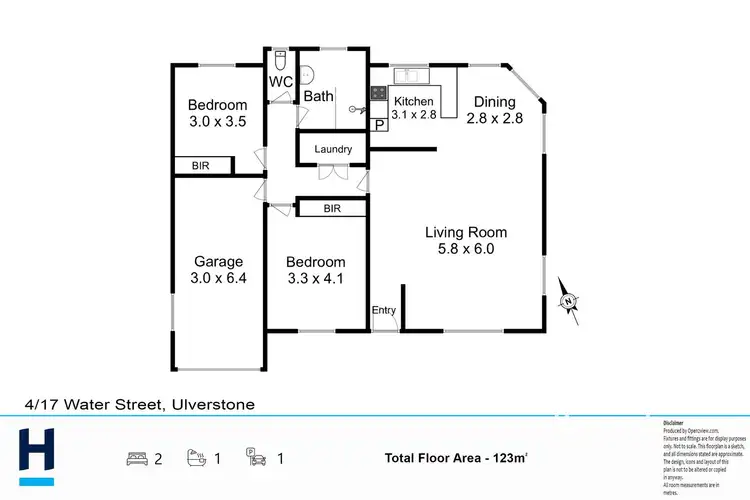 Floorplan of Homely unit listing, 4/17 Water Street, Ulverstone TAS 7315