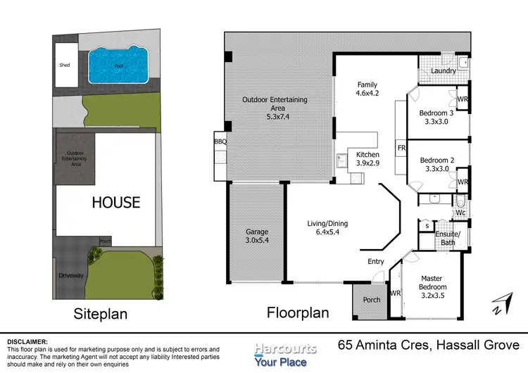 Floorplan of Homely house listing, 65 Aminta Crescent, Hassall Grove NSW 2761