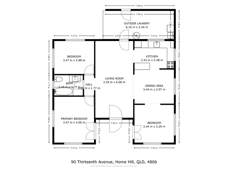 Floorplan of Homely house listing, 90 Thirteenth Avenue, Home Hill QLD 4806