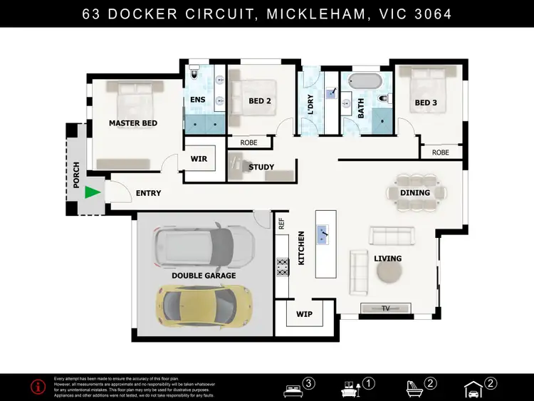 Floorplan of Homely house listing, 63 Docker Circuit, Mickleham VIC 3064