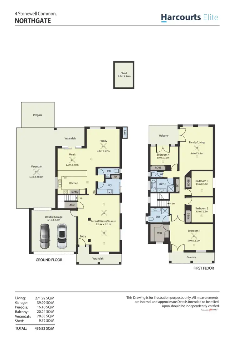 Floorplan of Homely house listing, 4 Stonewell Common, Northgate SA 5085