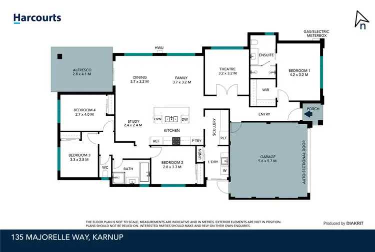 Floorplan of Homely house listing, 135 Majorelle Way, Karnup WA 6176