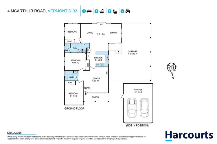 Floorplan of Homely house listing, 4 McArthur Road, Vermont VIC 3133