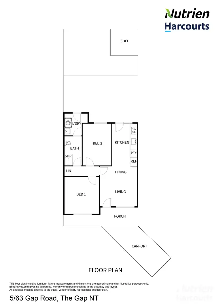 Floorplan of Homely unit listing, 5/63 Gap Road, The Gap NT 870