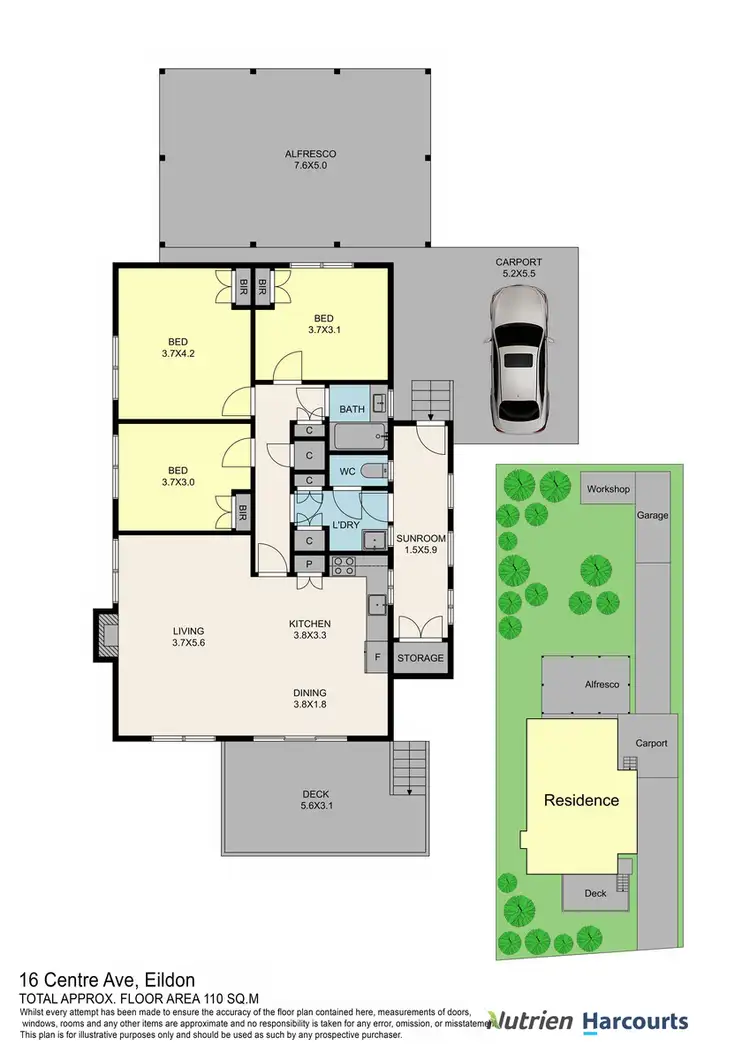 Floorplan of Homely house listing, 16 Centre Avenue, Eildon VIC 3713