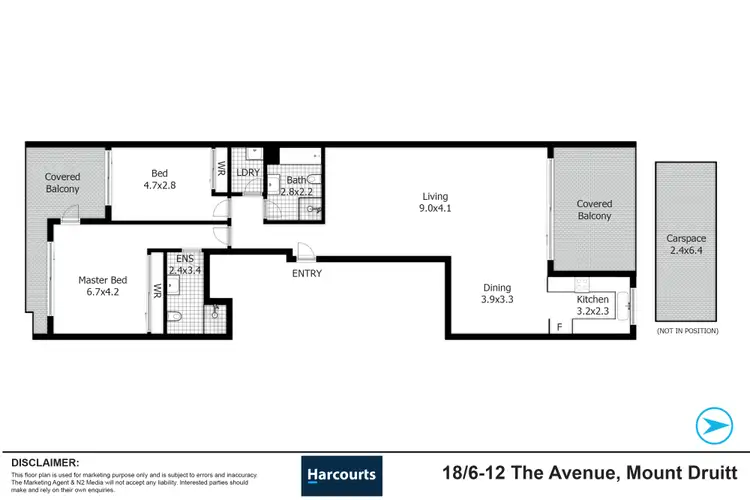Floorplan of Homely unit listing, 18/6-12 The Avenue, Mount Druitt NSW 2770