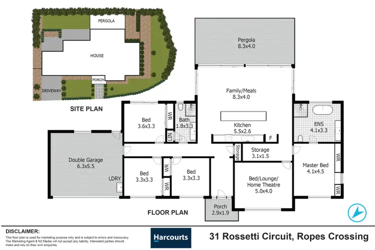 Floorplan of Homely house listing, 31 Rossetti Circuit, Ropes Crossing NSW 2760