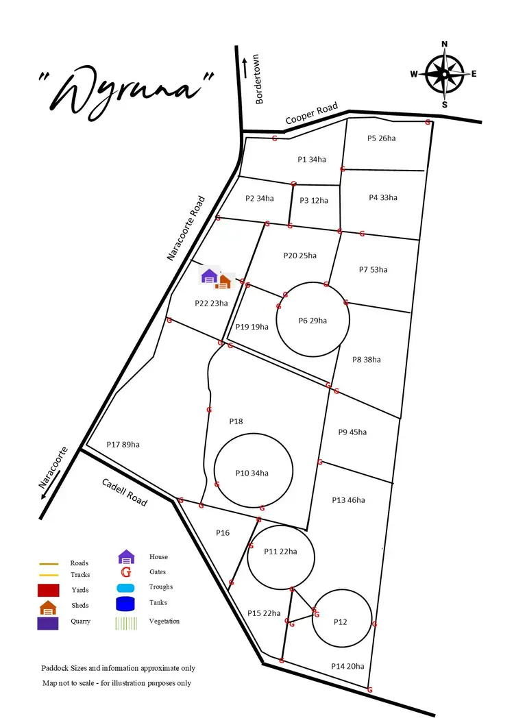 Floorplan of Homely rural property listing, "Wyruna" 2989 Naracoorte Road, Western Flat SA 5268