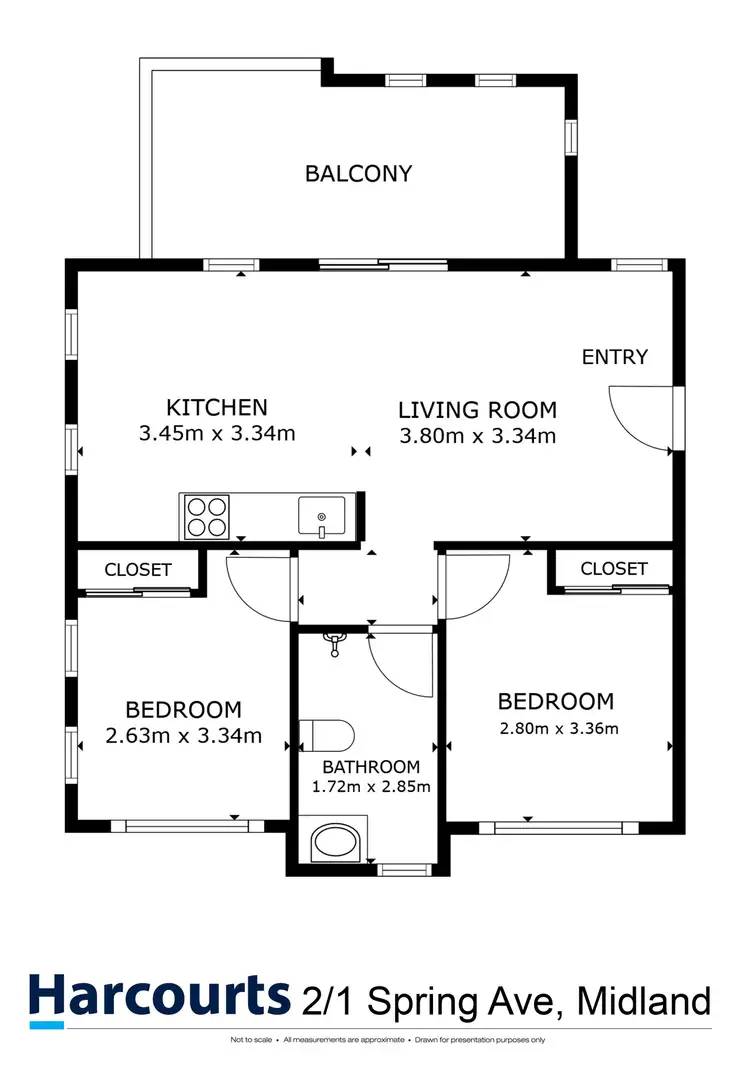 Floorplan of Homely apartment listing, 2/1 Spring Avenue, Midland WA 6056