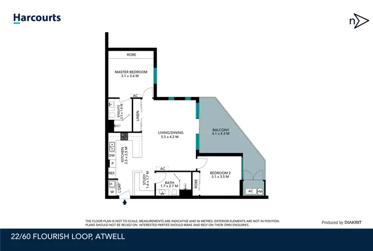Floorplan of Homely apartment listing, 22/60 Flourish Loop, Atwell WA 6164