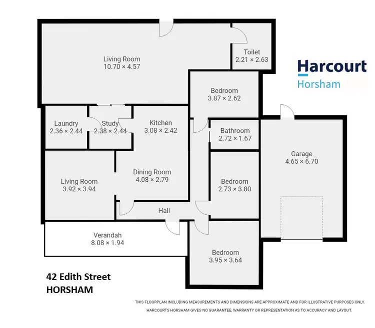 Floorplan of Homely house listing, 42 Edith Street, Horsham VIC 3400