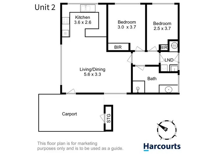 Floorplan of Homely unit listing, 1, 2 & 4/13-15 Amy Street, Moonah TAS 7009