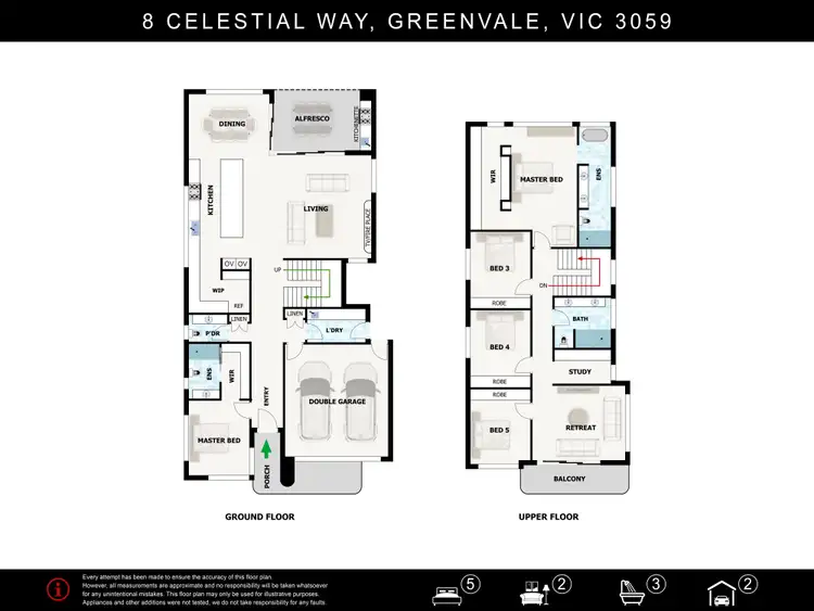 Floorplan of Homely house listing, 8 Celestial Way, Greenvale VIC 3059