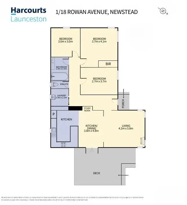 Floorplan of Homely unit listing, 1/18 Rowan Avenue, Newstead TAS 7250