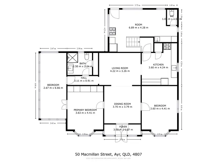 Floorplan of Homely house listing, 50 Macmillan Street, Ayr QLD 4807