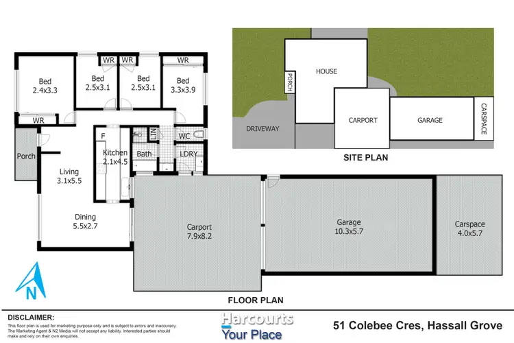 Floorplan of Homely house listing, 51 Colebee Crescent, Hassall Grove NSW 2761