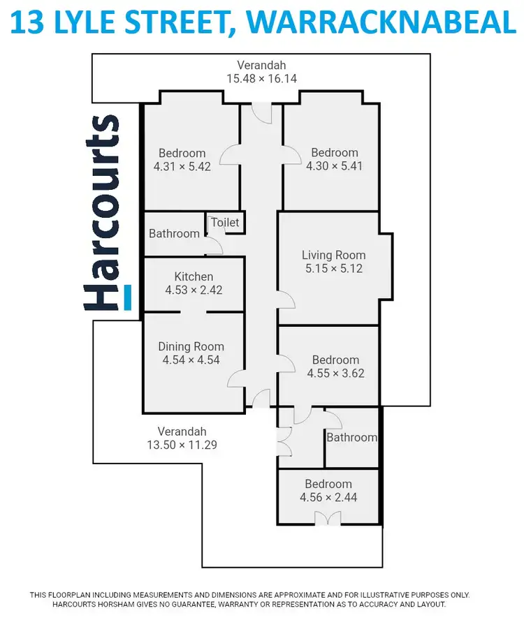 Floorplan of Homely house listing, 13 Lyle Street, Warracknabeal VIC 3393