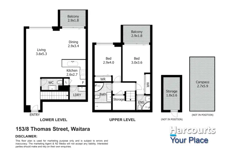 Floorplan of Homely unit listing, 153/8-12 Thomas Street, Waitara NSW 2077