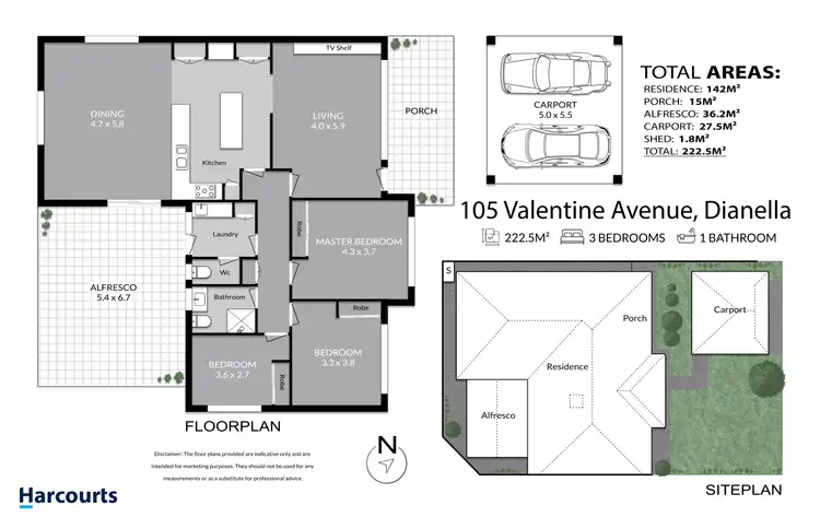 Floorplan of Homely house listing, 105 Valentine Avenue, Dianella WA 6059