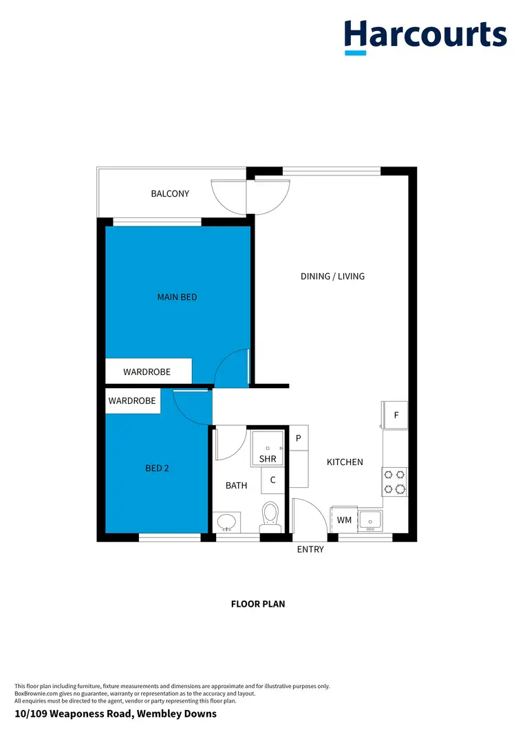 Floorplan of Homely unit listing, 10/109 Weaponess Road, Wembley Downs WA 6019