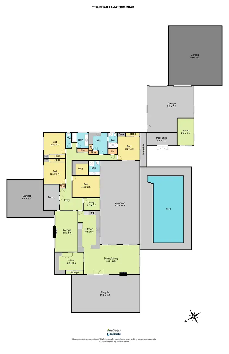 Floorplan of Homely rural property listing, 2034 Benalla-Tatong Road, Tatong VIC 3673