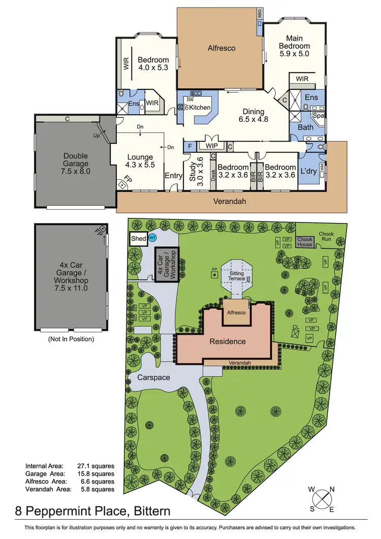 Floorplan of Homely rural property listing, 8 Peppermint Place, Bittern VIC 3918