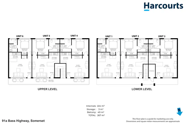 Floorplan of Homely block of units listing, 91A Bass Highway, Somerset TAS 7322