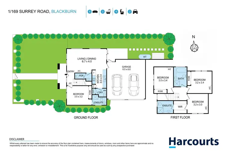 Floorplan of Homely townhouse listing, 1/169 Surrey Road, Blackburn VIC 3130