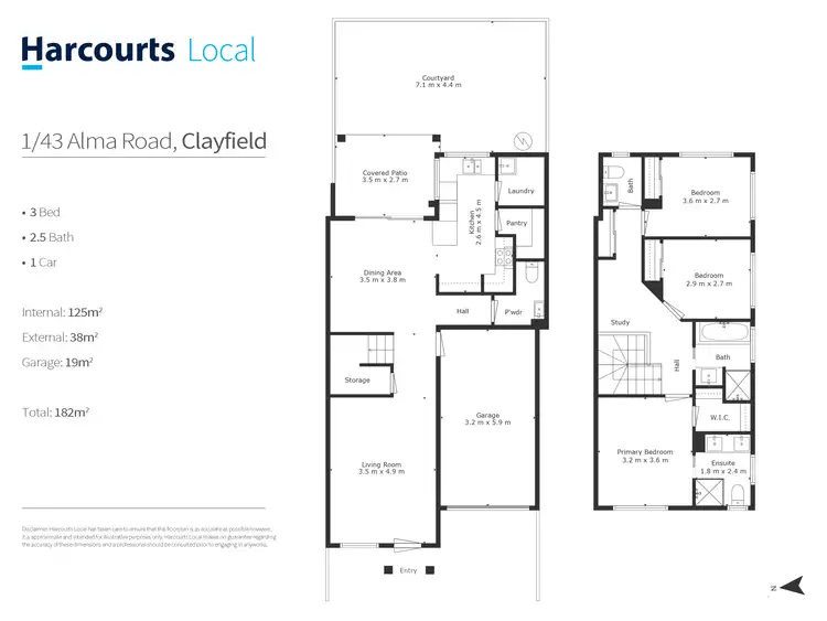 Floorplan of Homely townhouse listing, 1/43 Alma Road, Clayfield QLD 4011