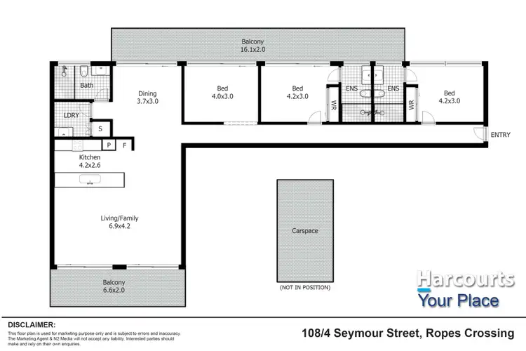 Floorplan of Homely unit listing, 108/4 Seymour Street, Ropes Crossing NSW 2760