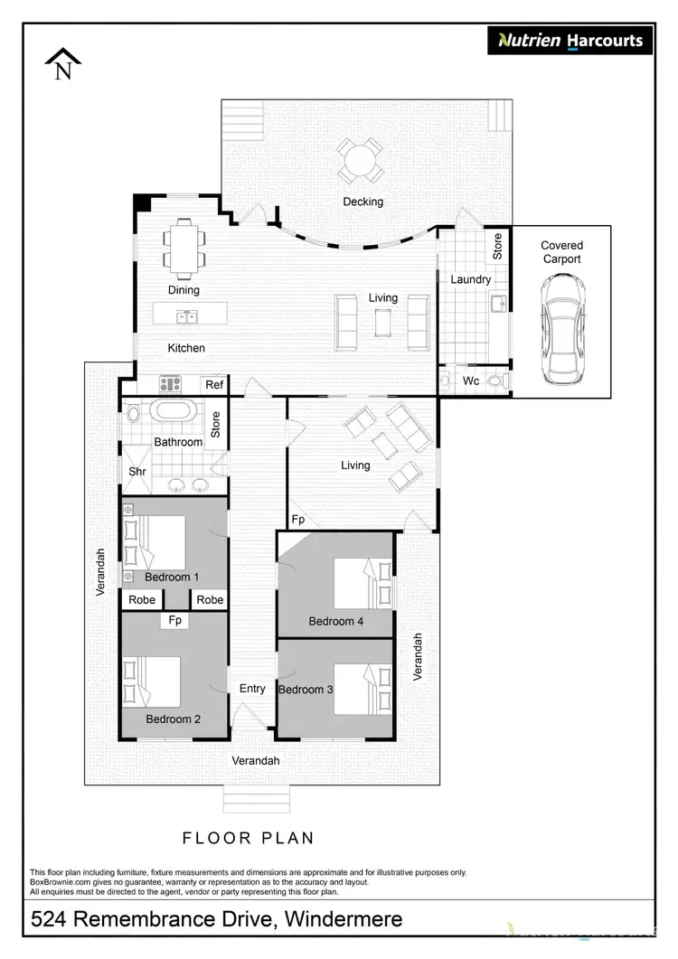 Floorplan of Homely rural property listing, 524 Remembrance Drive, Windermere VIC 3352