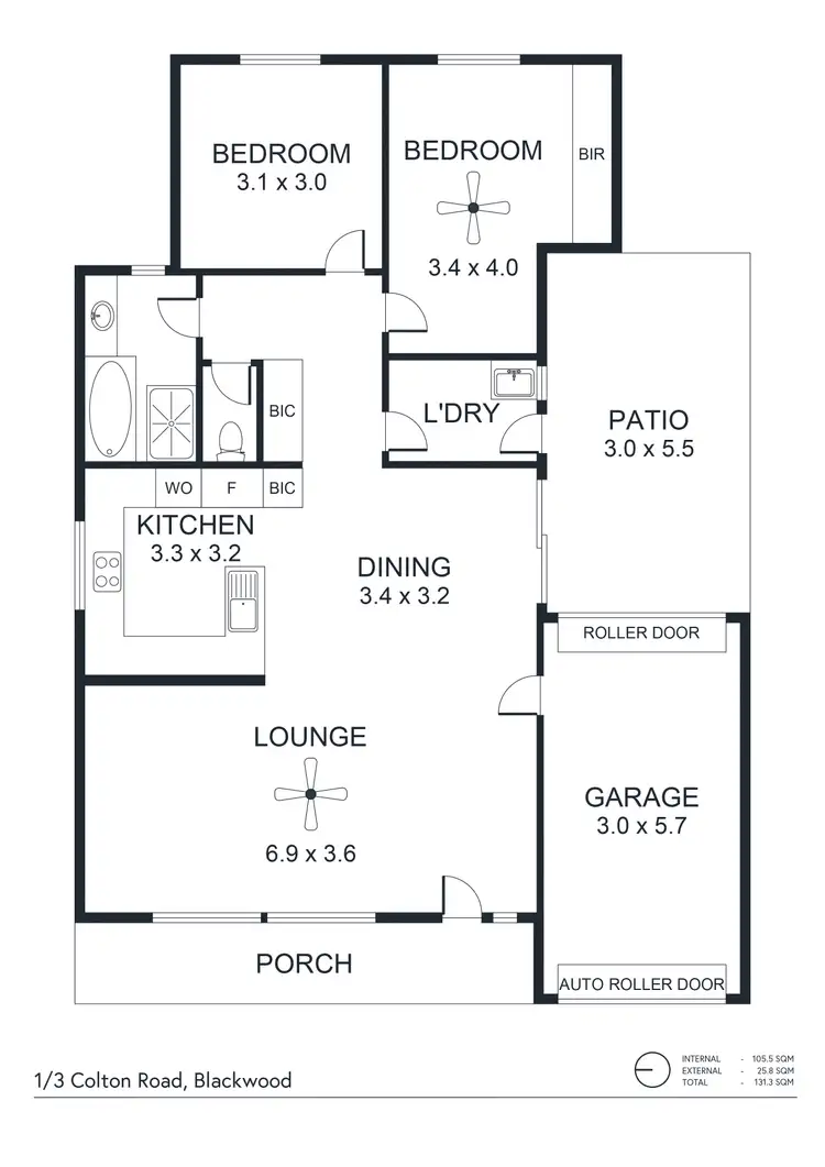 Floorplan of Homely house listing, 1/3 Colton Road, Blackwood SA 5051