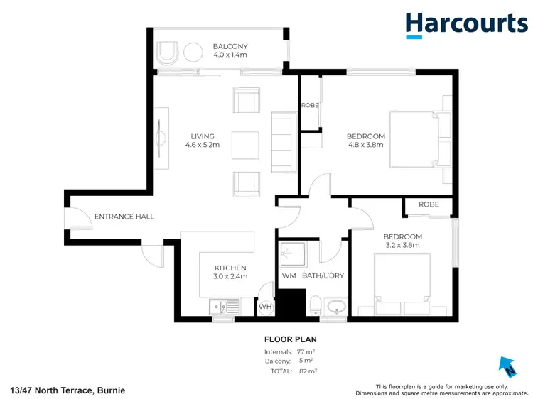 Floorplan of Homely house listing, 13/47 North Terrace, Burnie TAS 7320